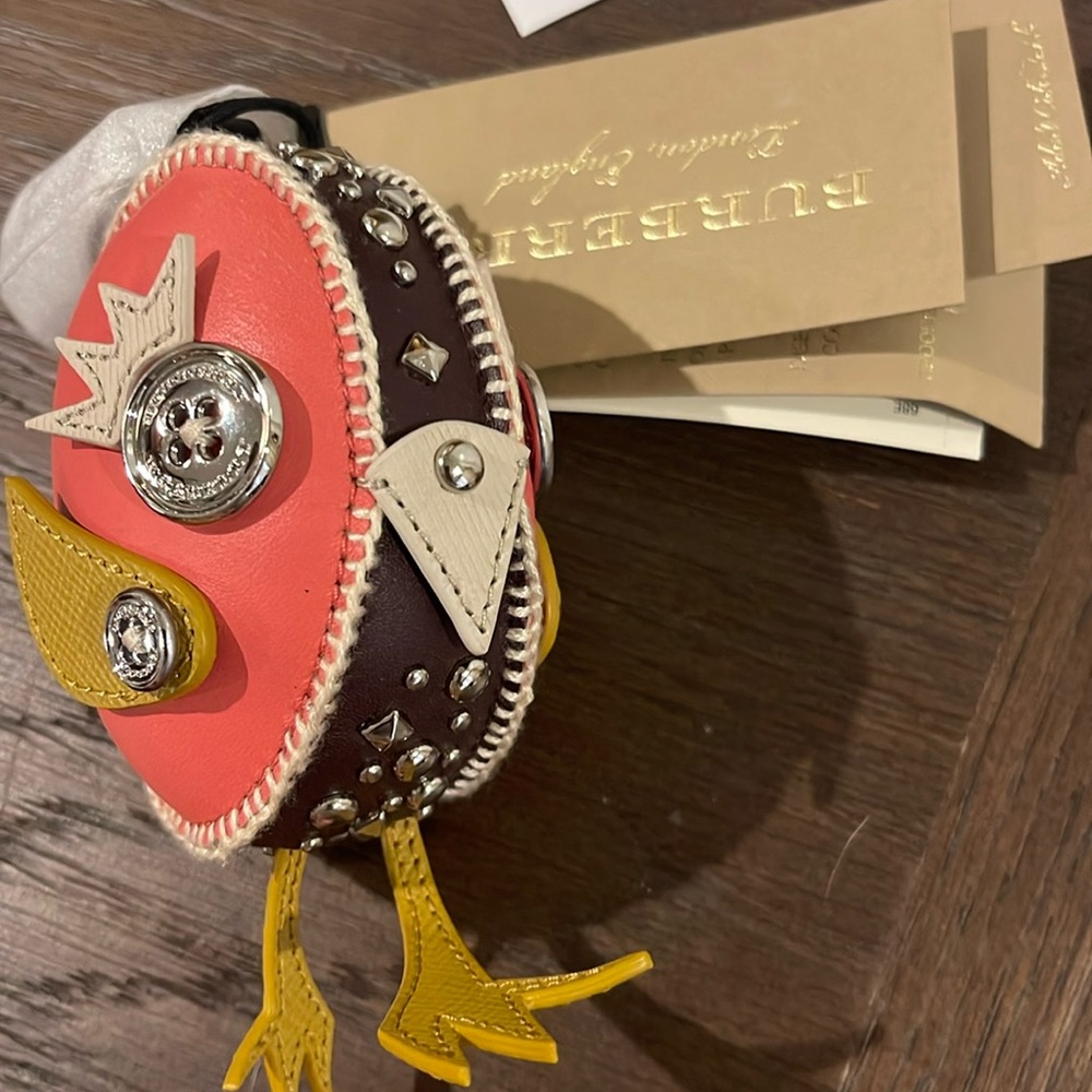 NWT Burberry bird Bag charm key ring